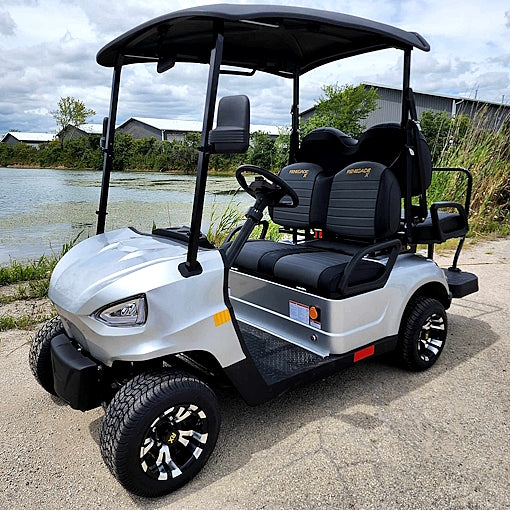 Meticulous 48V Electric Golf Cart 4 Seater Silver Renegade X Edition Utility Golf UTV